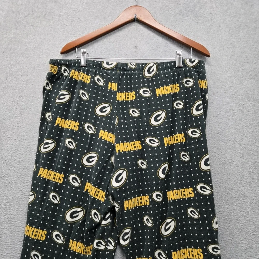 Green Bay Packers Boys Sleepwear 18/20 Green Pajama Pants Logo Graphic Allover